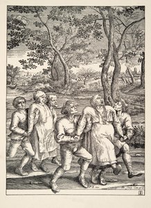 Two Groups of Peasants Following the Pilgrimage of Epilepsy by Pieter Bruegel the Elder